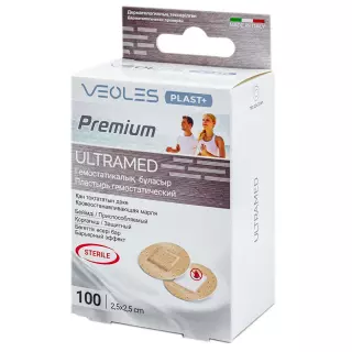 ВИОЛЕС ПЛАСТ УЛЬТРАМЕД ГЕМОСТАТ СТЕР N100 2.5Х2.5СМ - Добрая аптека