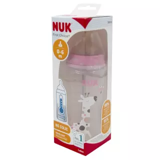 NUK ФЕСТ ЧОЙС+ БУТЫЛОЧКА П/П 300мл 10216293 А/КОЛ СИЛ 0-6М - Добрая аптека