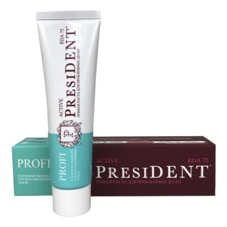 ПРЕЗИДЕНТ ЗУБНАЯ ПАСТА ПРОФИ 50мл АКТИВ - Добрая аптека