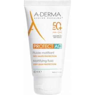 A-DERMA ПРОТЕКТ AC ФЛЮИД С/ЗАЩ 40мл СПФ50+ - Добрая аптека