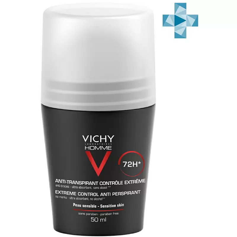 VICHY ХОУМ ДЕЗОДАРАНТ ШАР ПРОТИВ ИЗБ ПОТООТДЕЛЕНИЯ 72Ч 50МЛ - Добрая аптека