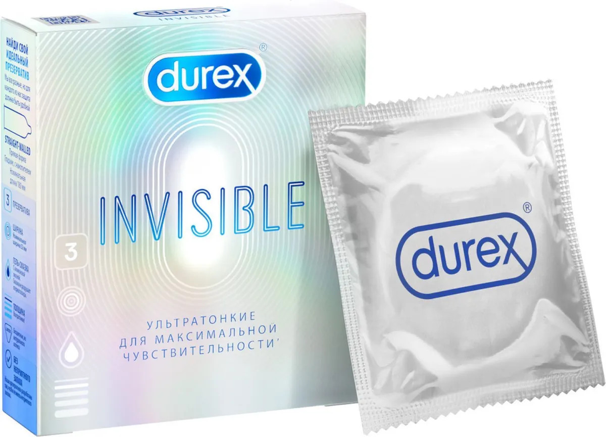 DUREX ПРЕЗЕРВАТИВЫ N3 ИНВИЗИБЛ УЛЬТРАТОНКИЕ DUREX ПРЕЗЕРВАТИВЫ N3 ИНВИЗИБЛ УЛЬТРАТОНКИЕ - Добрая аптека