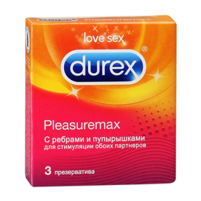 DUREX ПРЕЗЕРВАТИВЫ N3 ПЛЕЖЭМАКС РЕЛЬЕФНЫЕ ПОЛОСЫ ТОЧКИ - Добрая аптека