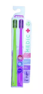 ЗУБ/ЩЕТКА ЛПП МЕДИК 2ШТ ДЛЯ БРЕКЕТОВ ЗЕЛ+РОЗ - Добрая аптека