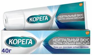 КОРЕГА КРЕМ ДЛЯ ФИКСАЦИИ ЗУБНЫХ ПРОТЕЗОВ 40г НЕЙТРАЛЬНЫЙ - Добрая аптека