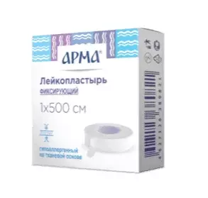 ЛЕЙКОПЛАСТЫРЬ АРМА ФИКС.1Х500СМ №1 ТКАНЕВЫЙ БЕЛЫЙ - Добрая аптека