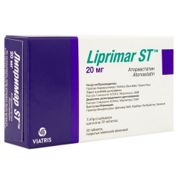 ЛИПРИМАР ST 20мг N30 таб п.п.о. - Добрая аптека