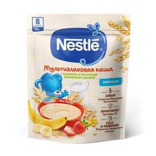 NESTLE КАША МОЛ 200г МУЛЬТИЗЛАК БАНАН ЗЕМЛЯНИКА 8МЕС+ - Добрая аптека