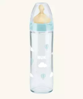 NUK ФЕСТ ЧОЙС БУТЫЛОЧКА СТЕКЛО 240мл СОСКА ЛАТ 0-6мес - Добрая аптека