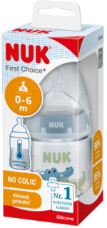 NUK ФЕСТ ЧОЙС+ БУТЫЛОЧКА 150мл СОСКА СИЛ ТЕРМ РР - Добрая аптека