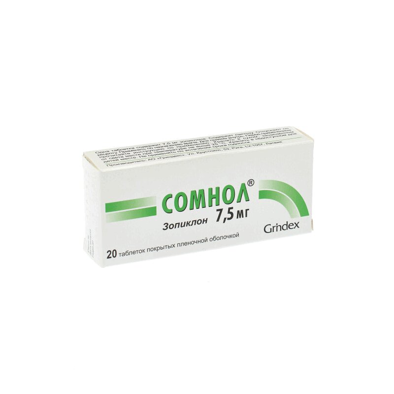 СОМНОЛ 7.5мг N20 таб п.о. - Добрая аптека