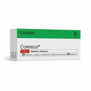 СОМНОЛ 7.5мг N30 таб п.о - Добрая аптека