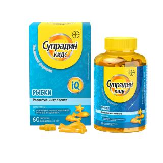 СУПРАДИН КИДС 4г N60 конф жев РЫБКИ - Добрая аптека