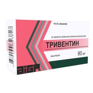ТРИВЕНТИН 90мг N56 таб п.п.о. ТРИВЕНТИН 90мг N56 таб п.п.о. - Добрая аптека