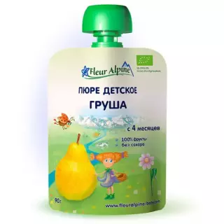 FLEUR ALPINE ПЮРЕ ДЕТСКОЕ ГРУША 90гр - Добрая аптека