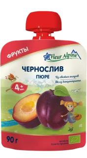 FLEUR ALPINE ПЮРЕ ДЕТСКОЕ ЧЕРНОСЛИВ 4МЕС+ 90гр - Добрая аптека