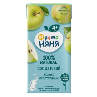 ФРУТОНЯНЯ СОК 200мл ЯБЛОКО ОСВЕТЛЕННЫЙ БЕЗ САХАРА 3МЕС.+ - Добрая аптека