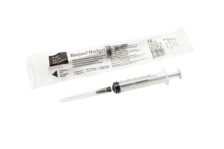 ШПРИЦ БИОДЖЕКТ БАДЖЕТ 5МЛ ТРЕХКОМПОНЕНТНЫЙ ИГЛА 22GХ1 1/2 - Добрая аптека