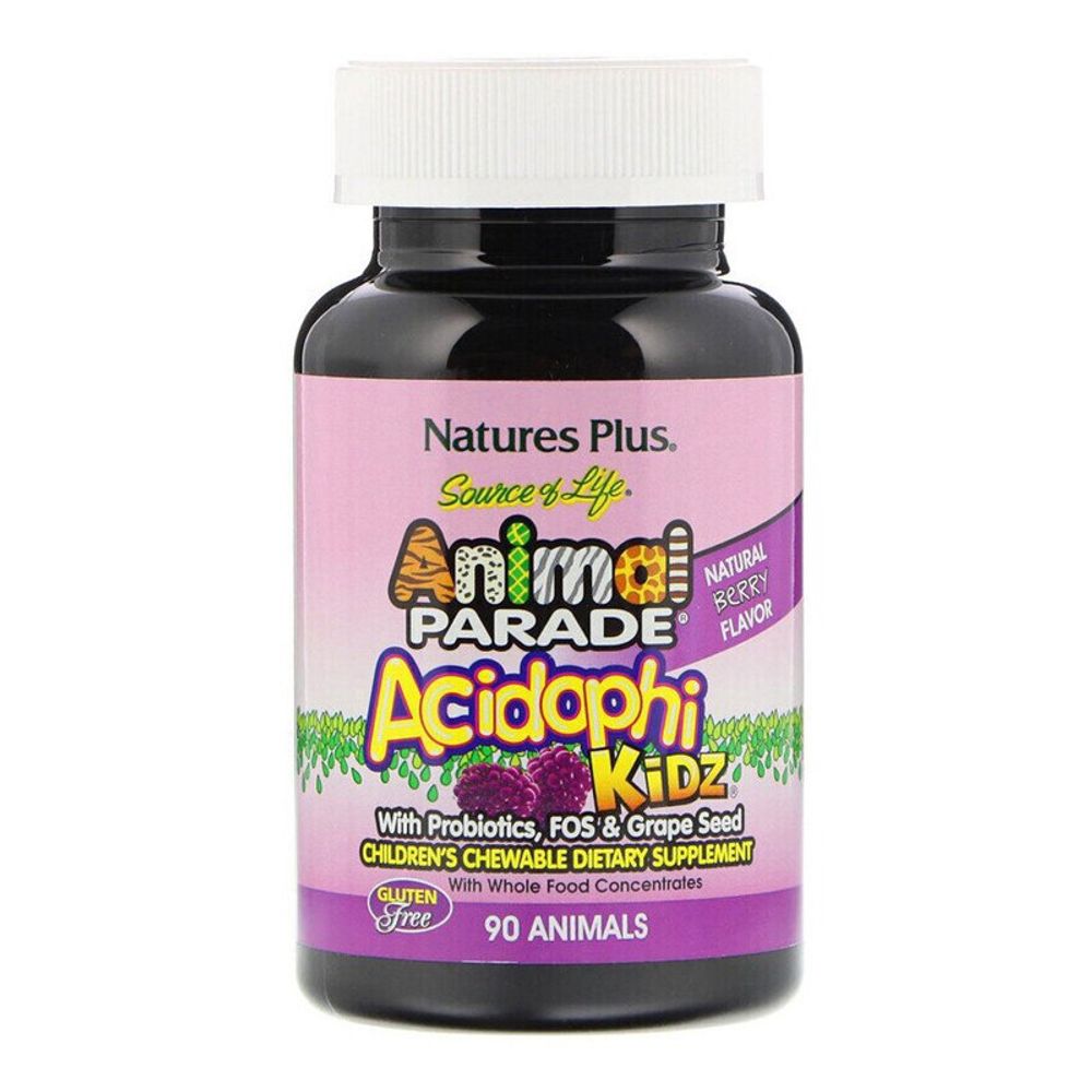 ЭНИМАЛ ПАРАД АЦИДОФИКИДС N90 таб жев ЯГОДНЫЙ ВКУС - Добрая аптека