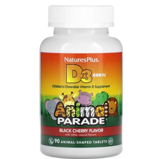 ЭНИМАЛ ПАРАД ВИТАМИН Д3 500МЕ N90 таб жев ЧЕРНАЯ ВИШНЯ - Добрая аптека