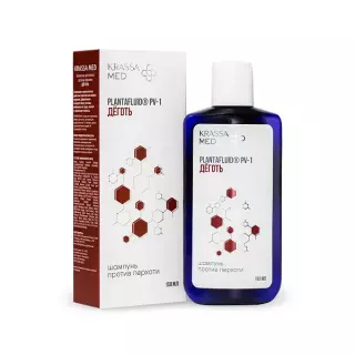 KRASSA MED ШАМПУНЬ ДЛЯ ВОЛОС ПРОТИВ ПЕРХОТИ ДЕГОТЬ 150мл - Добрая аптека