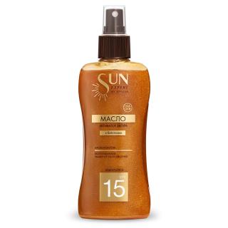 SUN EXPERT МАСЛО АКТИВАТОР ЗАГАРА SPF15 с блестками 180мл - Добрая аптека