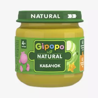 GIPOPO Пюре овощное Кабачок 80г - Добрая аптека