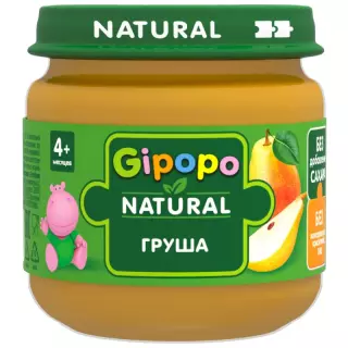 GIPOPO Пюре Фруктовое Груша 80г - Добрая аптека