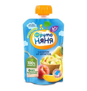 ФН 90 гр Пюре фруктовое салатик из фруктов для питания детей раннего возраста - Добрая аптека