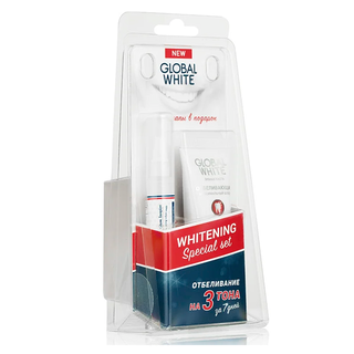 Global White Набор для отбеливания Whitening System с капами - Добрая аптека