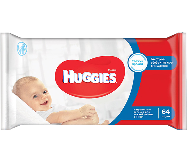 Huggies Classic детские влажные салфетки 64 - Добрая аптека