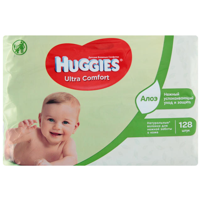 Huggies Ultra Comfort детские влажные салфетки №64 - Добрая аптека