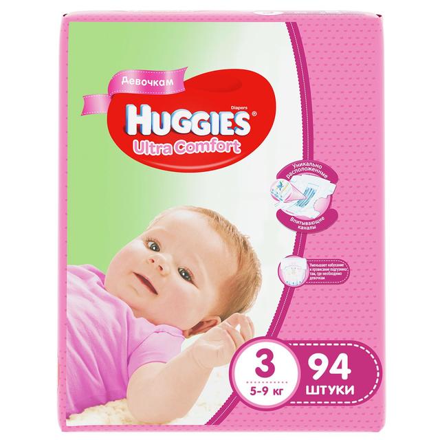 Huggies Ultra Comfort Mega 3 Girl подгузники №94 - Добрая аптека