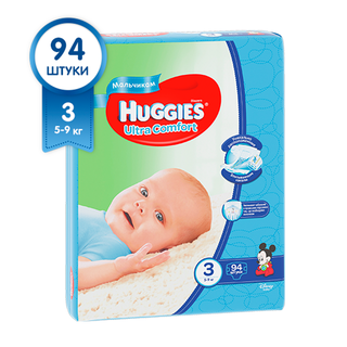 Huggies Ultra Comfort Giga (3) 94x2 Boy детские подгузники - Добрая аптека