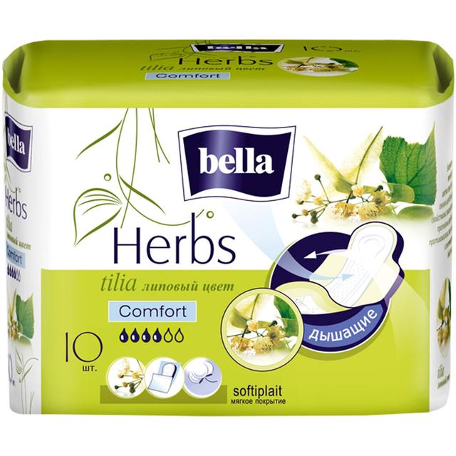 Bella Herbs Tilia Comfort Гигиенические прокладки 10шт. - Добрая аптека