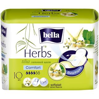 Bella Herbs Tilia Comfort Гигиенические прокладки 10шт. - Добрая аптека