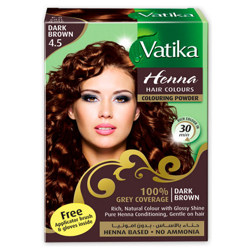 Хна для волос Dark BROWN 6х10г VATIKA - Добрая аптека
