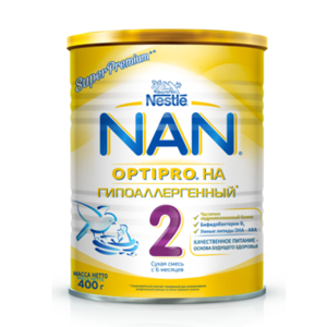 NAN 2 смесь молочная гипоаллергенная 400г - Добрая аптека
