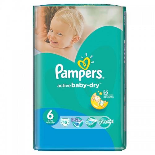 Pampers Active Baby Экстра ларж подгузники 16+кг №16 - Добрая аптека